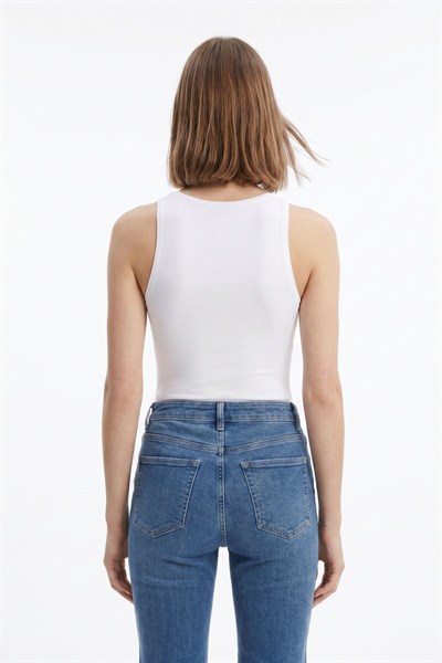 Beyaz Halter Yaka Atlet 512