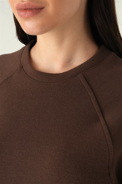 Bisiklet Yaka Kazak Kahve 8271A