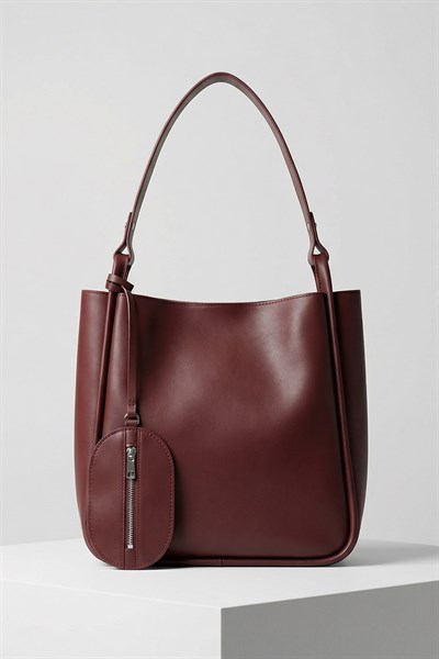 Bordo Cüzdan Detay Çanta 9226