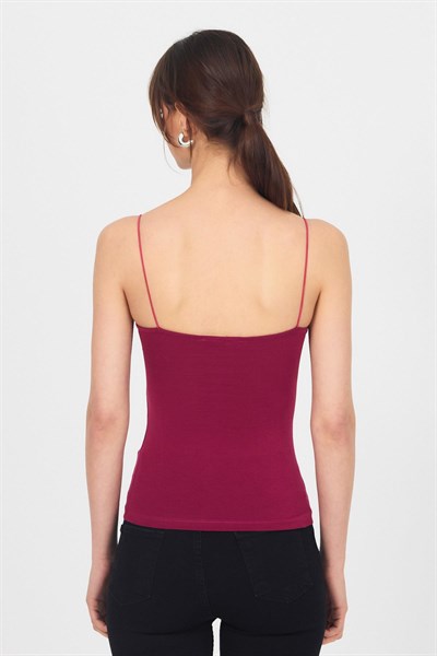 Bordo İnce Askılı Basic Atlet 848