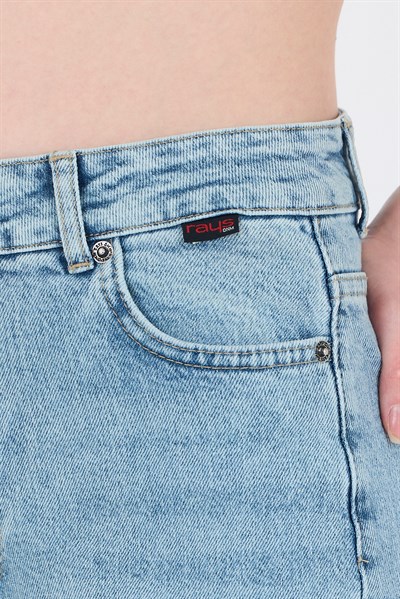 Buzkar Yüksek Bel Mom Fit Jean Pantolon 1050