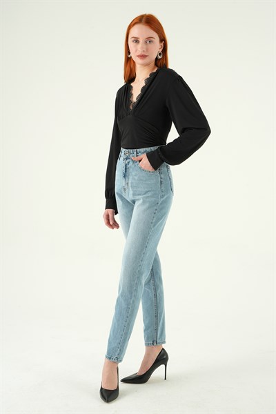 Buzkar Yüksek Bel Mom Jean 1063