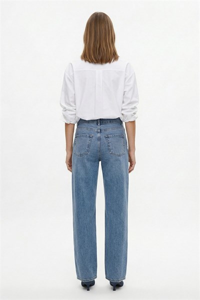 Buzkar Yüksek Bel Taşlı Jean 520