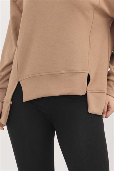 Camel Bisiklet Yaka Parçalı Oysho Sweat 3000