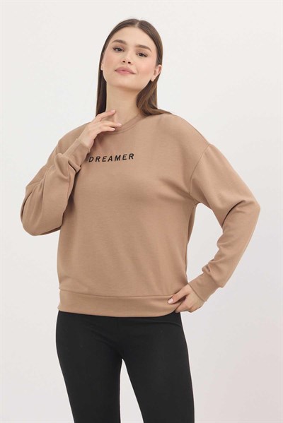 Camel Dreamer Nakış Detay Oysho Sweat 4004