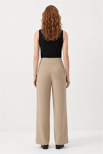 Camel Kemer Detay Palazzo Pantolon 8421A