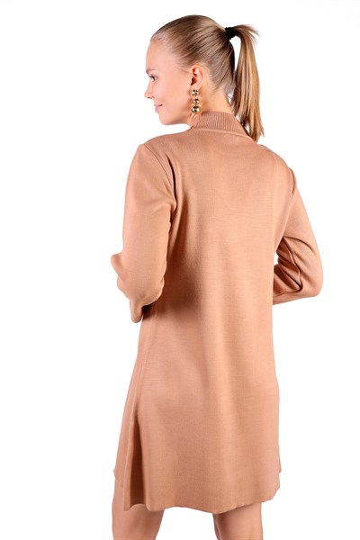 Camel Yarım Boğaz Kısa Triko Elbise 24151