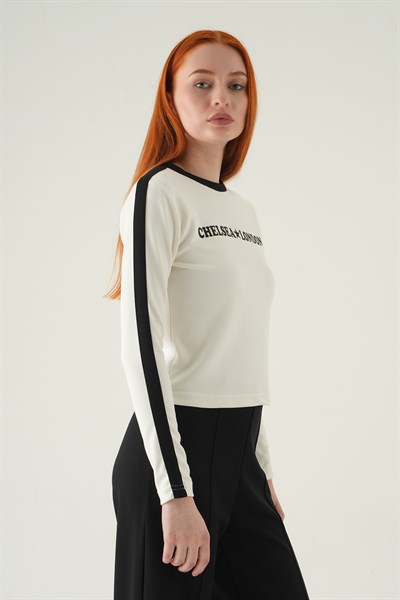 Ekru Chelsea London Baskılı Badi 8341A