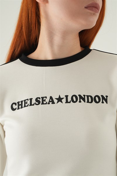Ekru Chelsea London Baskılı Badi 8341A