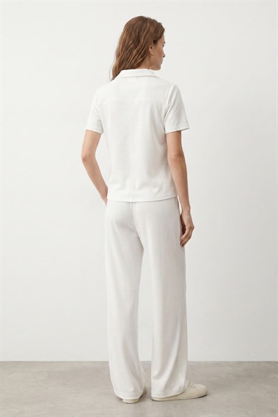 Ekru Polo Yaka Pantolon Takım 8440A