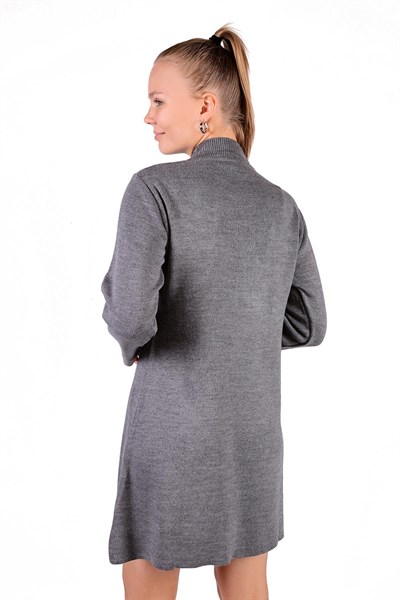Füme Yarım Boğaz Kısa Triko Elbise 24151