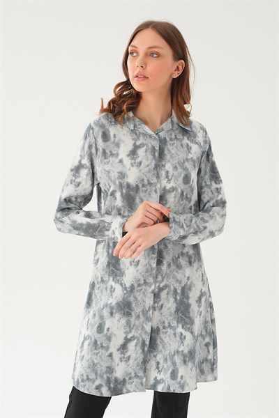 Gri Desenli Tunik 4236A