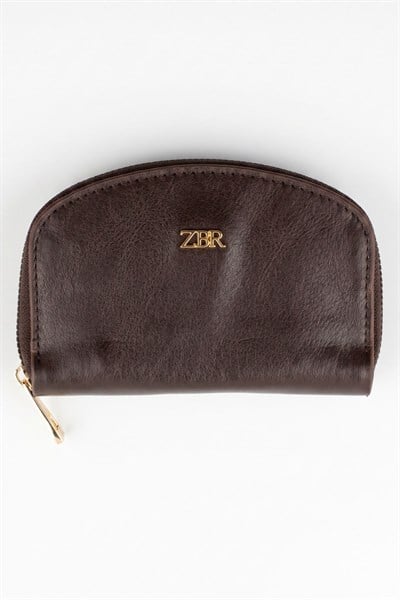 Kahve Fermuarlı Mini Cüzdan 235