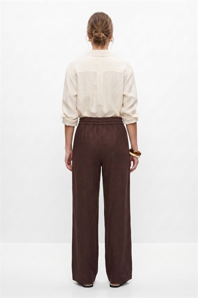Kahve Geniş Paça Pantolon 8561A