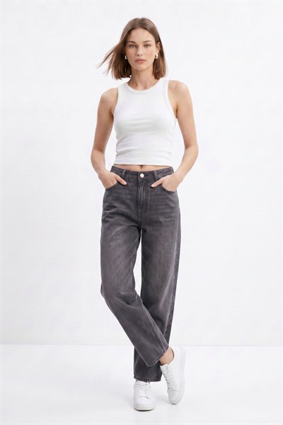 Koyu Füme Baggy Yan Cep Pantolon 3013
