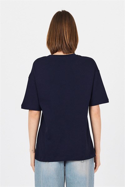Laci Ayı Baskılı Yazılı Oversize Tişört 5632