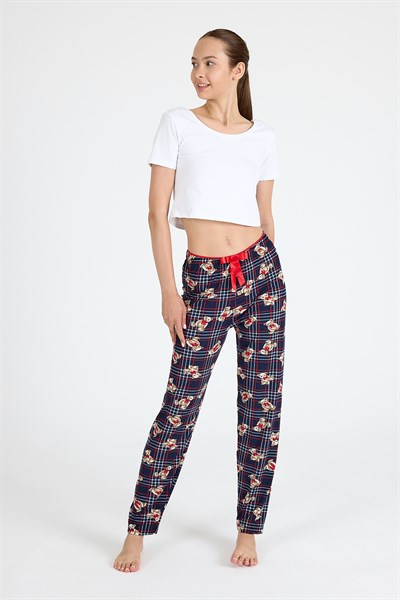 Laci Ayıcık Desenli Örme Pijama Altı 4519