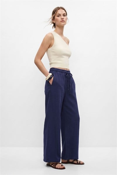 Laci Bel Lastikli Geniş Paça Pantolon 8056A
