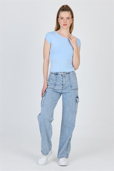Mavi Bisiklet Yaka Pamuklu Slim Fit Tişört 9190