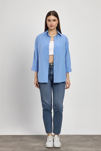 Mavi Relaxed Fit Rahat Kesim Basic Gömlek - 6621A