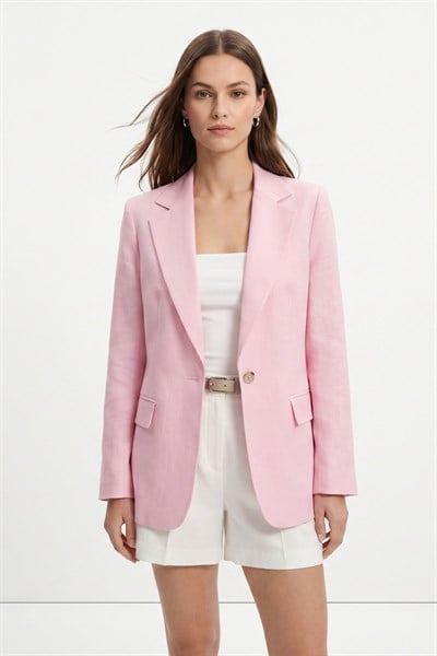 Pembe Cep Detay Ceket 6023-3