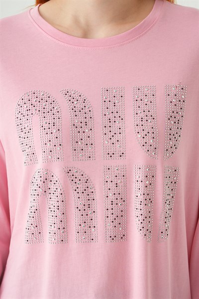 Pembe Mıu Baskılı Tunik 2146M