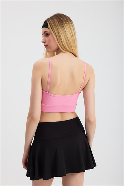 Pembe Ön Çapraz Detay Büstiyer 3002