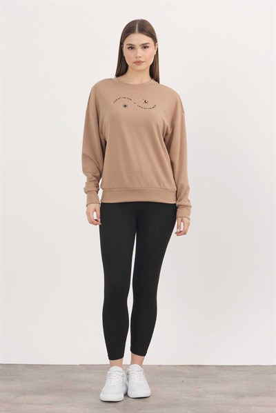 Rays 4003 Baskılı Sweat Camel