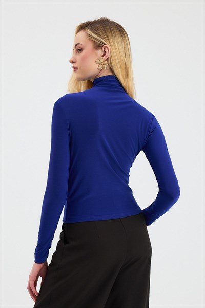 Saks Büzgü Detay Sandy Bluz 20059