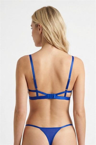 Saks Dantelli Sırtı Çarpraz Braled Takım 441