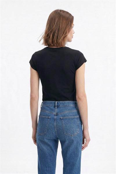 Siyah 511 Bisiklet Yaka Slim Fit Tişört