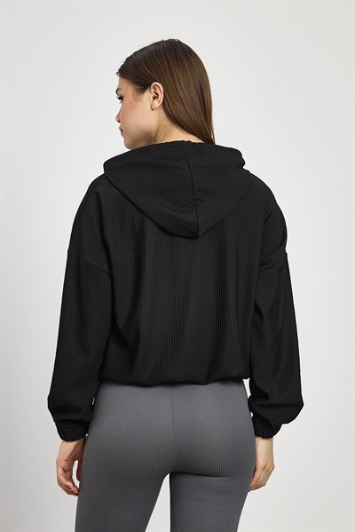 Siyah Bel Bağcık Detay Sweat 1054
