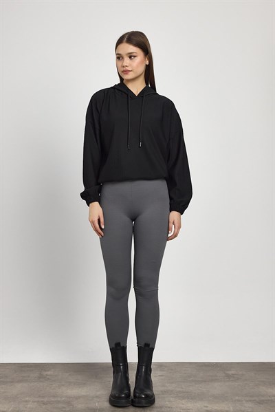 Siyah Bel Bağcık Detay Sweat 1054