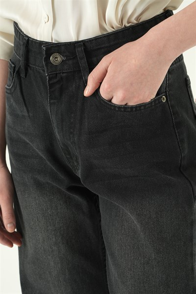 Siyah Bol Paça Pantolon 1062