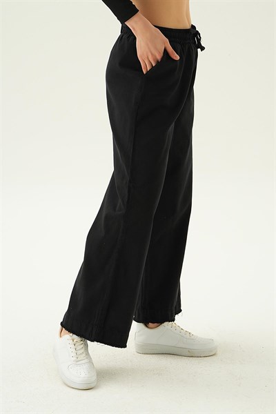 Siyah Bol Paça Pantolon 4760
