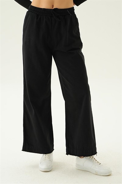 Siyah Bol Paça Pantolon 4760