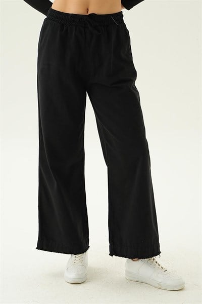 Siyah Bol Paça Pantolon 4760