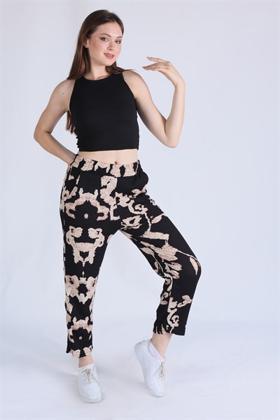 Siyah Fitilli Crop Kadın Atlet 1312