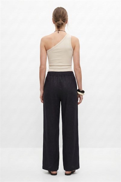 Siyah Geniş Paça Pantolon 8561A