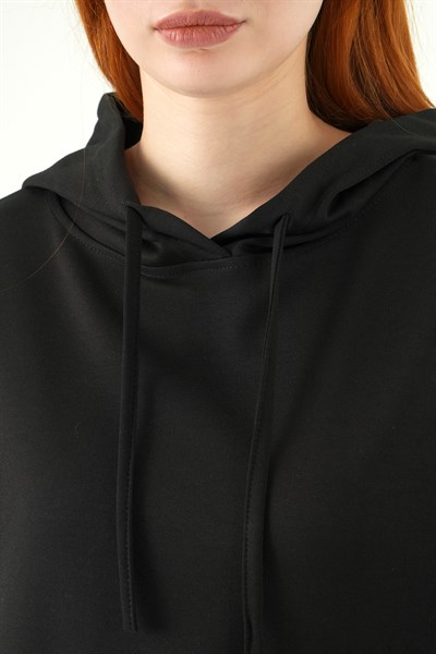 Siyah Kapüşonlu Tunik 8309A