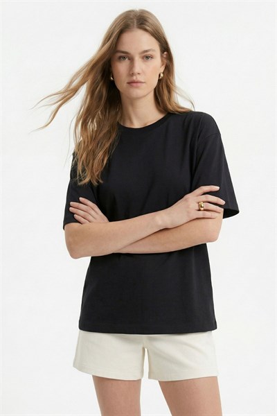 Siyah Oversize Tişört TCR-1633