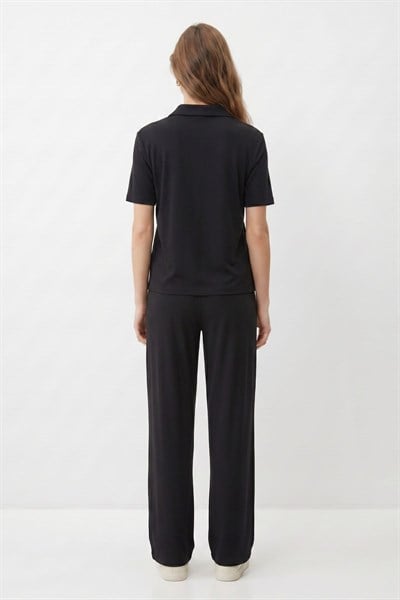 Siyah Polo Yaka Pantolon Takım 8440A