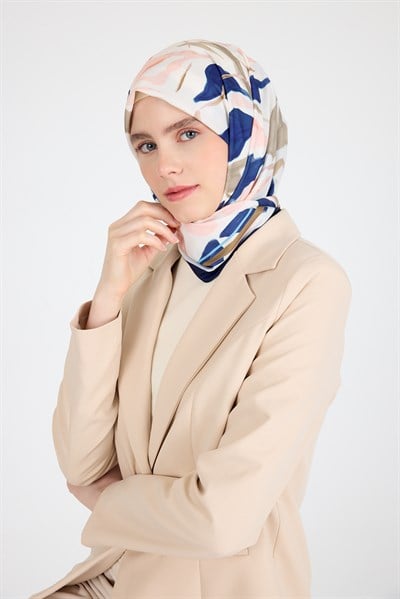 Somon Yaprak Desen Eşarp 3004