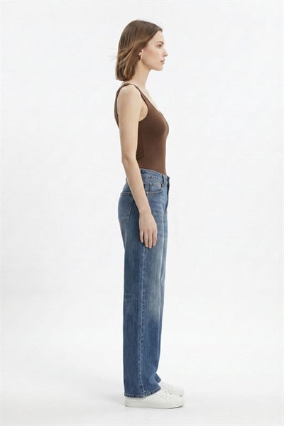 Tint Yeşil Bol Paça Pantolon 1062