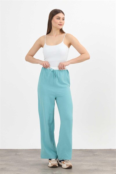 Turkuaz Bol Paça Pantolon 4327A
