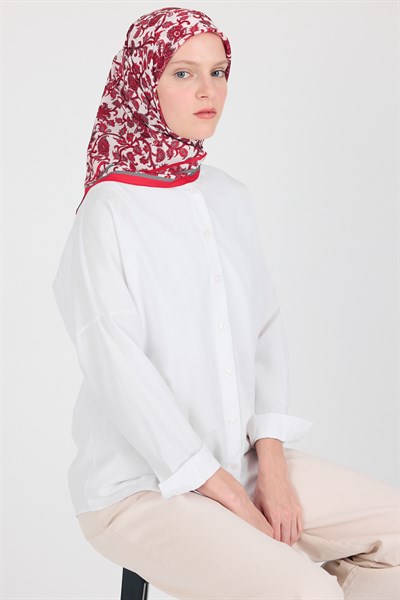 Vişne Desenli Eşarp 5695