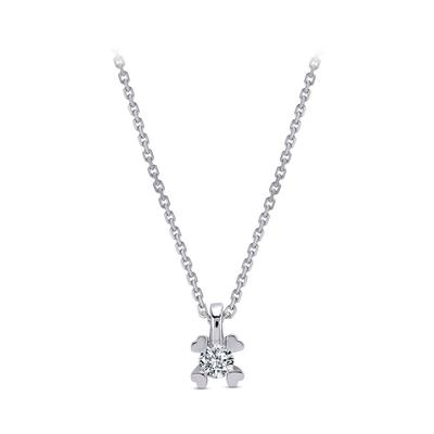 0.10 Karat Tektaş Pırlanta Kolye