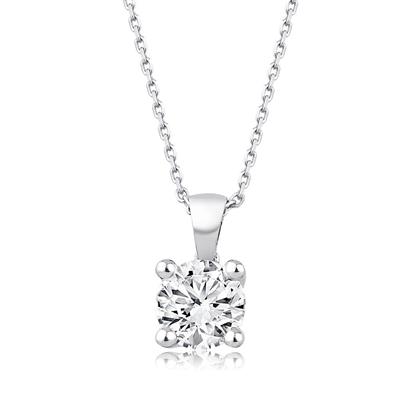 Pırlanta Lab 0.50 Karat Tektaş Altın Kolye