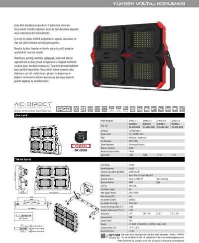 DUMBBELL MX Serisi Led Projektör IP68
