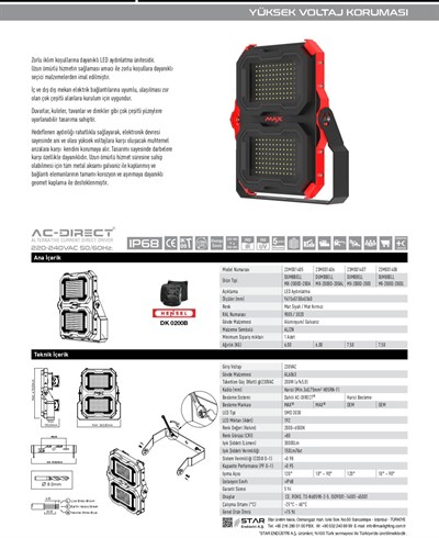 DUMBBELL MX Serisi Led Projektör IP68